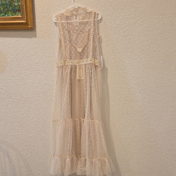 New Joyfolie Gorgeous Formal Kids Cream Lace Maxi Dress. - Picture 7 of 10